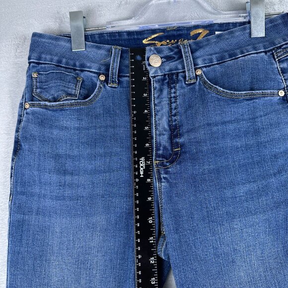 Seven7 Skinny Jeans Tummy Less High Rise Womens Size 8 Medium Wash Blue - Picture 8 of 12